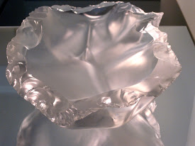 A glass bowl created by the Finnish designer Tapio Wirkkala (1915–85)