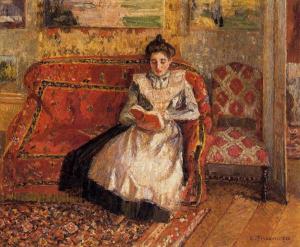 Jeanne reading, by Camille Pissaro