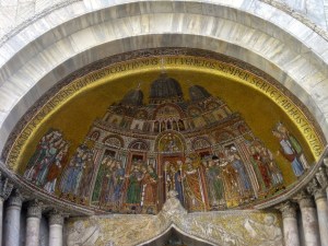 A surviving original lunette mosaic