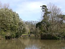 The Chinese bridge over the lake at Leigh Park.