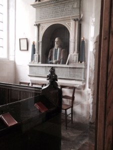 Playfere's memorial in the side chapel.