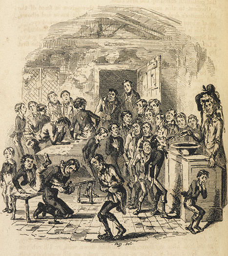 Nicholas Nickleby is introduced to Dotheboys Hall: the novel, published in 1838–9, did much to expose the ill treatment of boys in the so-called 'Yorkshire Schools'.