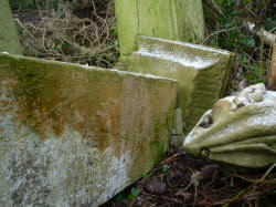 Joanna Vassa's grave in Abney Park cemetery, as rediscovered....