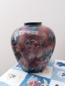 The 'art pot' from my grandmother's darwing-room mantelpiece. (Family legend has it that there was once a 'Chinese' lid.)