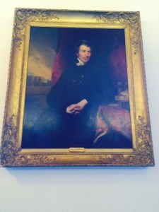 Portrait of John Shore, Baron Teignmouth, on display in Cambridge University Library.