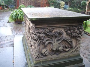 The Tradescant tomb.