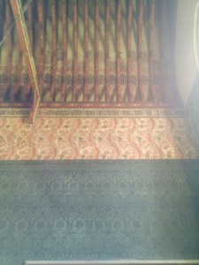 The wall and ceiling decoration of All Saints'.