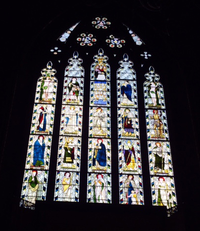 The east window, All Saints' church.
