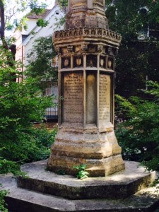 The base of the cross.