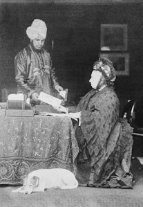 Queen Victoria with Abdul Karim, her Indian Secretary.