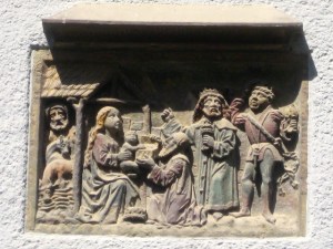 The Three Kings, from a house wall.