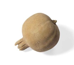 Greek terracotta pomegranate, 5th century BCE.