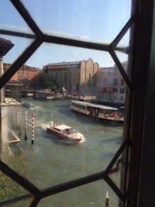 The Accademia from the glassed-in veranda of Palazzo Falier.