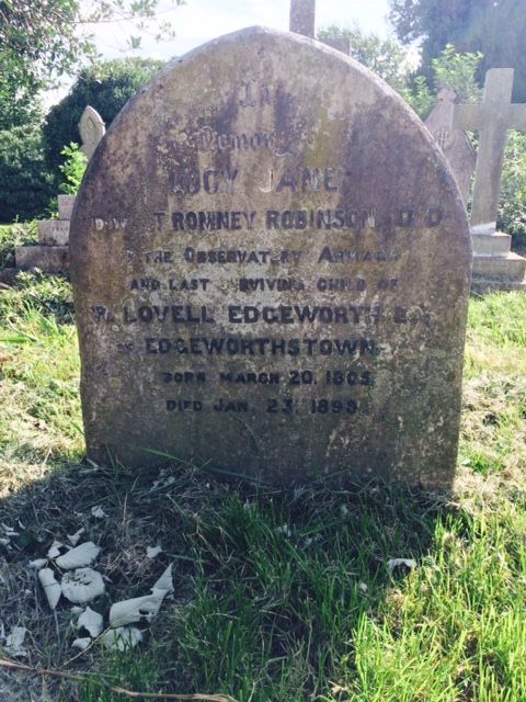 The grave of Lucy Jane Robinson, née Edgeworth.