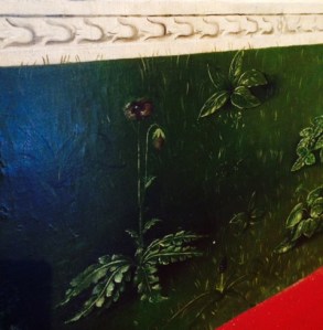 A flower-studded lawn...