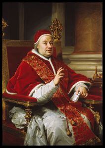 Clement XIII, from the workshop of Mengs, now in the Walters Art Museum of Baltimore, MD.