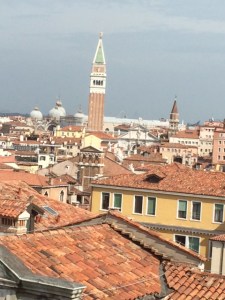 The view of St Mark's from the sixth floor of the former Palazzo Pisani, now the Venice Conservatory.