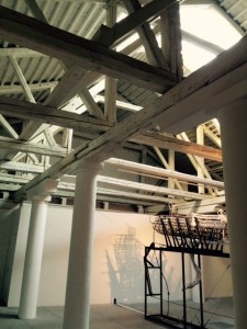 The warehouse interior.