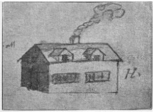 Aubrey's sketch of Hobbes's birthplace in Malmesbury. His biography of his mentor was written separately from the 'Brief Lives', but not published in his lifetime.