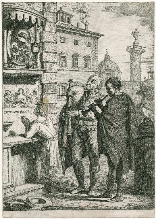 Calabrian musicians, by David Allan. Crwdit: the Fitzwilliam Museum.