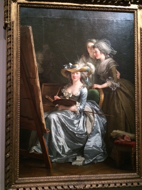 Adelaïde Labille-Guiard in her studio, with two pupils, Marie Capet and Marie Marguerite Carreaux de Rosemond.