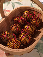 Clove and orange pomanders were quite successful ...