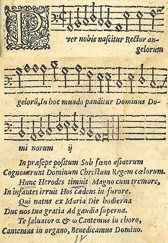Puer nobis nascitur, from Piae Cantiones (originally published in 1582).