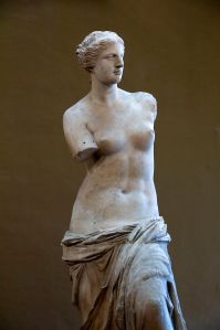 The Venus de Milo, in the Louvre.