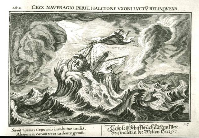 An image of the shipwreck of Ceyx, by Johann Wilhelm Baur (1600–40), part of a set of plates used for many European editions of the Metamorphoses of Ovid.
