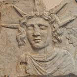 Sol Invictus, from a late Roman stela.