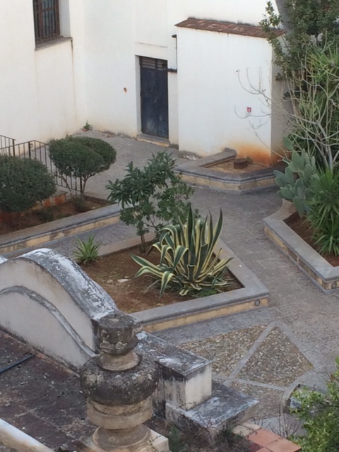 The view from our Palermo hotel across to the church of St Michael the Archangel, now a library.
