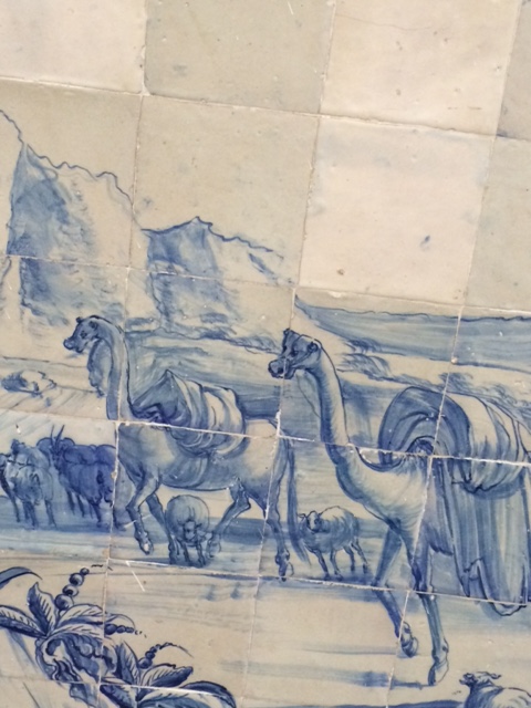 Camels traversing the desert.