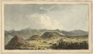 An 1810 sketch of the ancient mounds at Bunarbashi, by Sir William Gell.