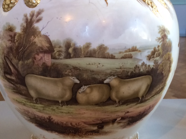 Richard Hickson's three wethers, in an appropriately pastoral setting.