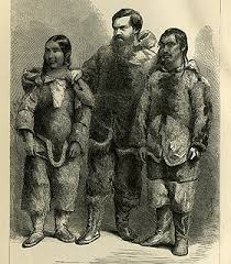 This engraving of Hall with Ebierbing and Tookoolito appears in Vol. 1 of Life with the Esquimaux.