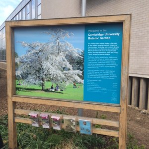 The Botanic Garden entrance sign.