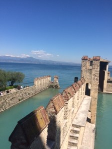 The small (left) and large (right) harbours below the castle.