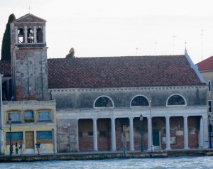 The church from the Zattere side of the canal.