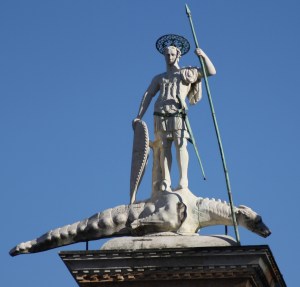 San Teodoro and his crocodile.