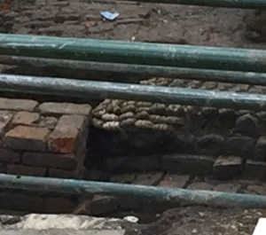 The knucklebone doormat (sorry about the scaffold poles).