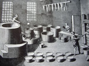 An eighteenth-century soap factory.