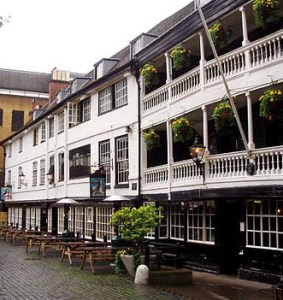 The George Inn, Southwark, the last galleried inn in London.