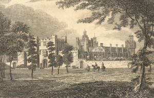 Theobalds Palace, used by James I and Charles I. Robert Cecil used the gardener John Tradescant senior to improve the gardens of Hatfield House and collect palnts abroad for it.