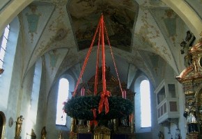 A spectacular Advent wreath in a German church.