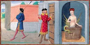 Melusine's secret discovered by her husband, by Jean d'Arras. (Credit: Bibliothèque nationale de France)