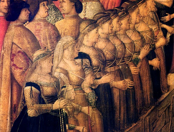 Detail of the painting, showing Caterina.