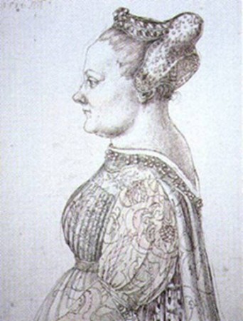 This portrait of Caterina by Dürer is believed to have been copied from a Bellini profile portrait, now lost.