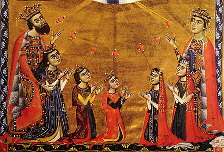 Leo II, his wife and their five of their children.