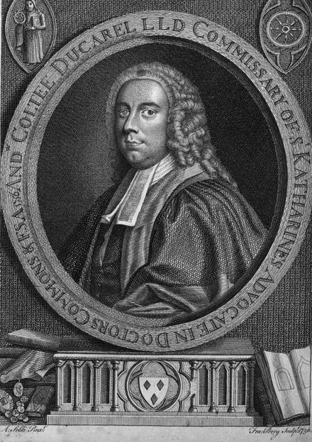 Ducarel in 1746, engraving after a portrait by Andrea Soldi.