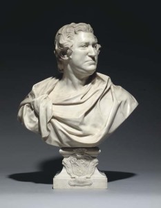The marble bust of the 9th earl.
